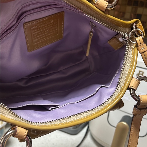 Coach Glossy Mustard Shoulder Bag - Picture 5 of 7